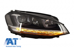 Bara Fata cu Faruri Faruri 3D LED Semnalizare Dinamica compatibil cu VW Golf VII 7 (2013-2017) R-Line Look-image-6051410