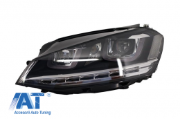 Bara Fata cu Faruri Faruri 3D LED Semnalizare Dinamica compatibil cu VW Golf VII 7 (2013-2017) R-Line Look-image-6051413