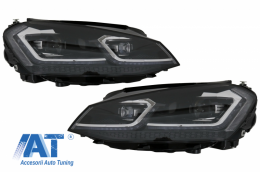 Bara Fata cu Faruri LED Bi-Xenon Look cu Semnal Dinamic compatibil cu VW Golf VII 7 (2013-2017) R-Line Look-image-6058482