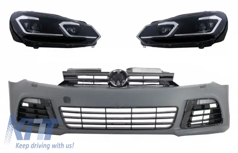 Bara Fata cu Faruri LED compatibil cu VW Golf 6 VI (2008-2013) R20 Look
