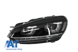 Bara Fata cu Faruri LED compatibil cu VW Golf VI 6 MK6 (2008-2013) R20 Look RHD-image-6052140