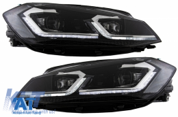 Bara Fata cu Faruri LED compatibil cu VW Golf VII 7.5 (2017-2020) GTI Look RHD-image-6056719