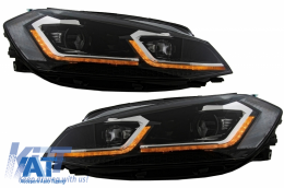 Bara Fata cu Faruri LED compatibil cu VW Golf VII 7.5 (2017-2020) GTI Look RHD-image-6056720