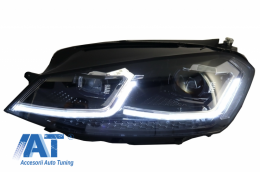 Bara Fata cu Faruri LED cu Semnal Dinamic compatibil cu VW Golf VII 7 (2013-2017) R-Line Look-image-6049842