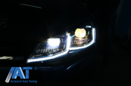 Bara Fata cu Faruri LED cu Semnal Dinamic compatibil cu VW Golf VII 7 (2013-2017) R-Line Look-image-6049854