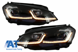 Bara Fata cu Faruri LED cu Semnal Dinamic compatibil cu VW Golf VII 7 (2013-2017) R-Line Look-image-6058501