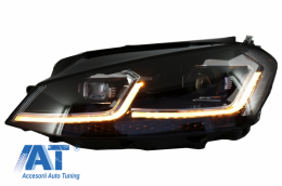 Bara Fata cu Faruri LED cu Semnal Dinamic compatibil cu VW Golf VII 7 (2013-2017) R-Line Look-image-6058502