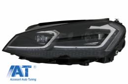 Bara Fata cu Faruri LED Semnal Dinamic compatibil cu VW Golf VII 7 (2013-2017) R-Line Look-image-6051457
