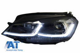Bara Fata cu Faruri LED Semnal Dinamic compatibil cu VW Golf VII 7 (2013-2017) R-Line Look-image-6051460