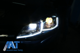 Bara Fata cu Faruri LED Semnal Dinamic compatibil cu VW Golf VII 7 (2013-2017) R-Line Look-image-6051468