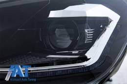 Bara Fata cu Faruri LED Silver Semnalizare Secventiala compatibil cu VW Golf VI 6 (2008-2013) GTI G7.5 Design-image-6055349