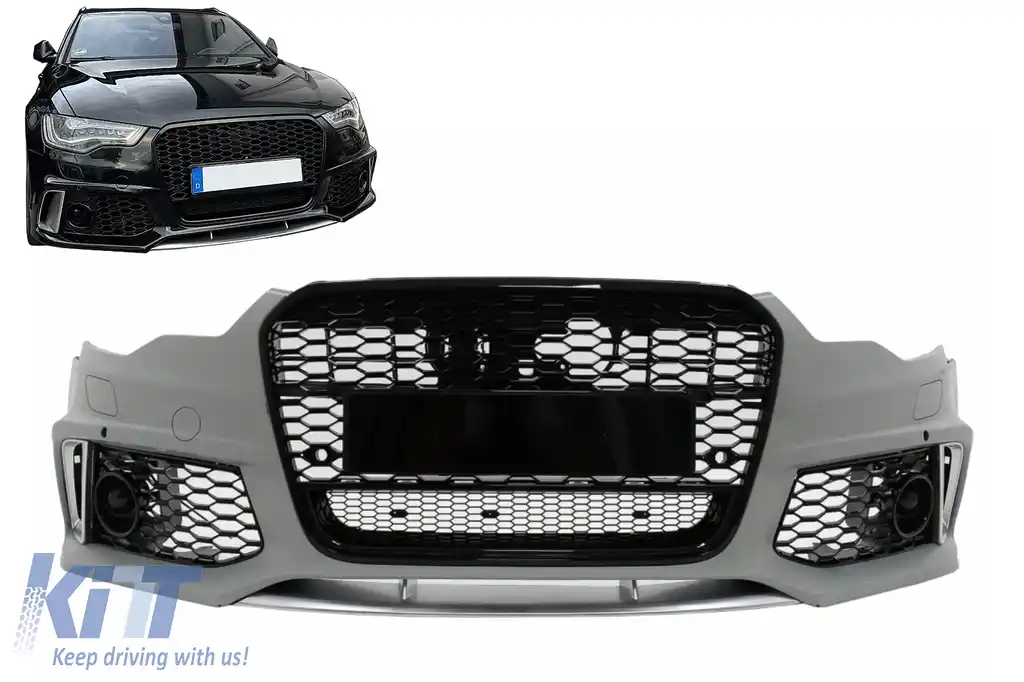 Bara Fata cu Grila Centrala compatibil cu Audi A6 C7 4G Pre Facelift (2011-2015) RS6 Design-image-6101750