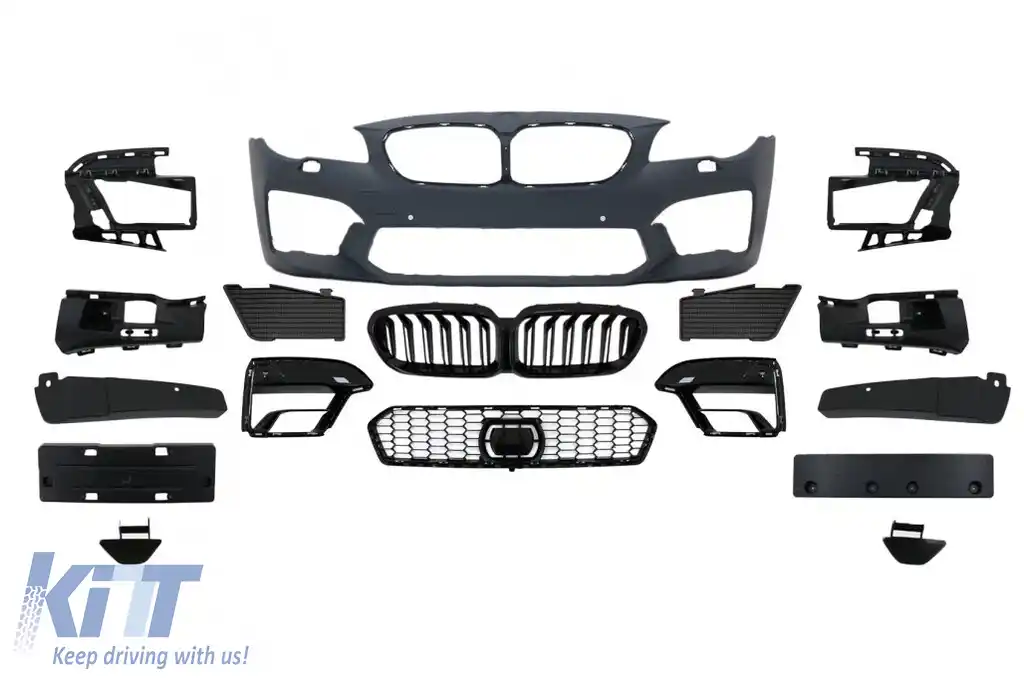 Bara Fata cu Grila Centrala compatibil cu BMW Seria 5 F10 F11 (2011-2017) M5 2020 Design-image-6096979