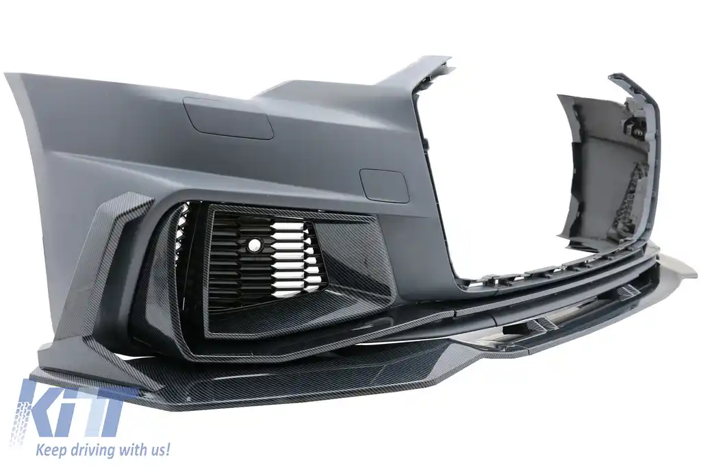 Bara Fata cu Grila Centrala compatibila cu Audi A6 C8 4K (2018-2020) RS6 Design-image-6100878