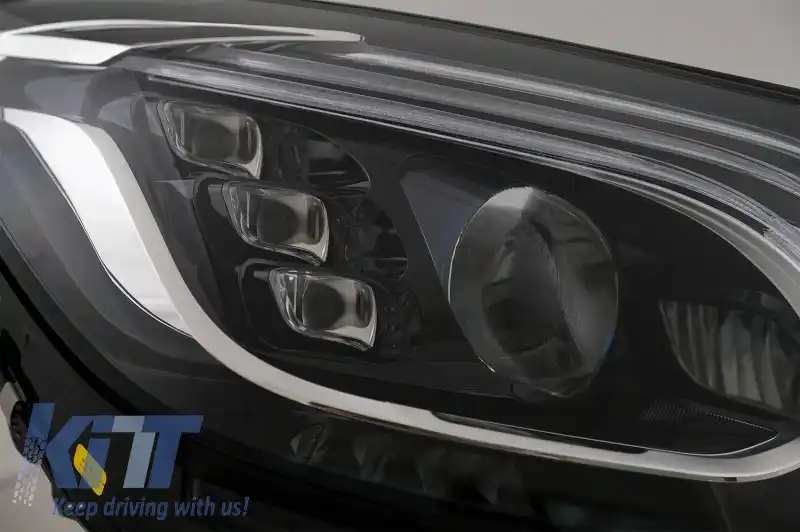 Bara Fata cu Grila Centrala si Faruri Full LED compatibil cu MERCEDES S-Class W222 Facelift (2013-06.2017) S63 Design-image-6060016