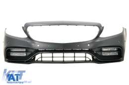 Bara Fata cu Grila Crom si Eleron Portbagaj Negru Mat compatibil cu Mercedes C-Class C205 (2014-2018) C63 Design-image-6064729