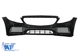 Bara Fata cu Grila Crom si Eleron Portbagaj Negru Mat compatibil cu Mercedes C-Class C205 (2014-2018) C63 Design-image-6064731