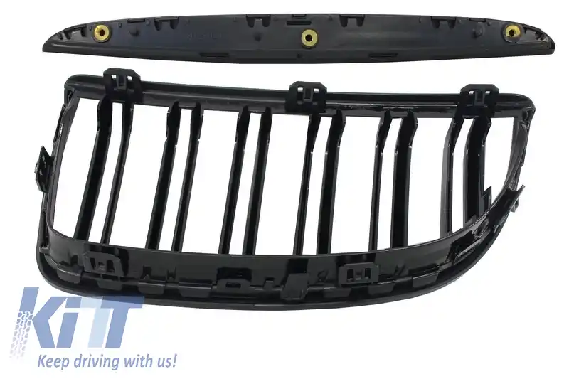 Bara Fata cu grile centrale compatibil cu BMW Seria 3 E90 Sedan E91 Touring (2004-2008) Non LCI M3 Design fara Proiectoare-image-6020747