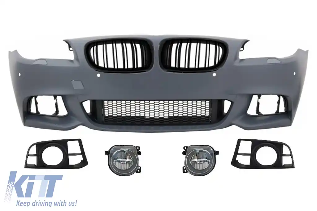 image-31-Bara Fata cu Grile Centrale compatibil cu BMW Seria 5 F10 F11 LCI (2015+) M-Technik Design cu Proiectoare Ceata LED