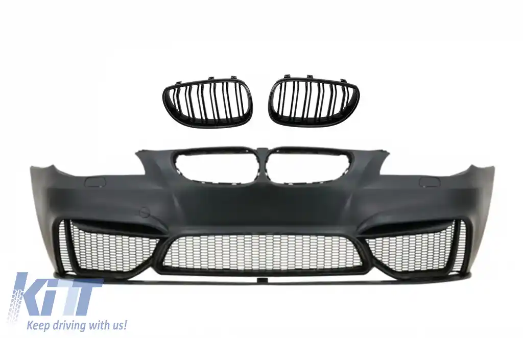 Bara Fata cu Grile Centrale compatibil cu BMW Seria 5 E60 Sedan E61 Touring (2003-2010) M4 Look