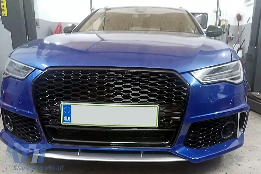 Bara Fata cu Grile compatibil cu Audi A6 C7 4G Facelift (2015-2018) RS6 Design-image-6250973