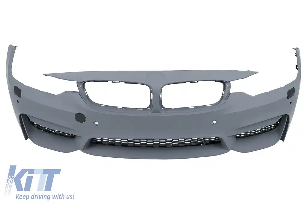 Bara Fata cu Grile Negru Lucios compatibil cu BMW Seria 4 F32 Coupe F33 Cabrio F36 Gran Coupe (2013-2017) M4 Design-image-6074819