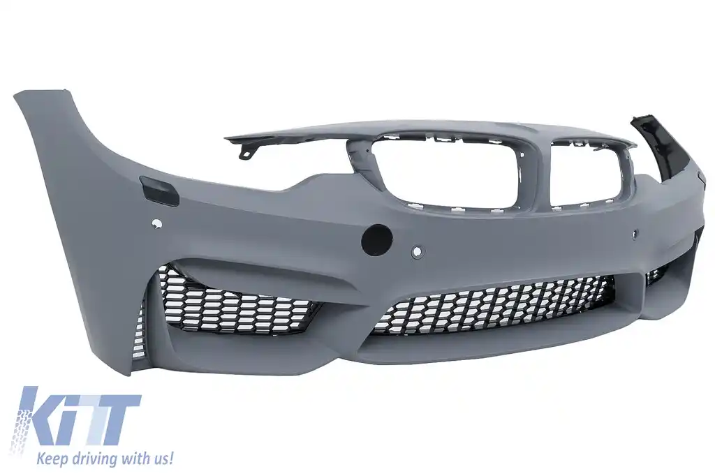 Bara Fata cu Grile Negru Lucios compatibil cu BMW Seria 4 F32 Coupe F33 Cabrio F36 Gran Coupe (2013-2017) M4 Design-image-6074820