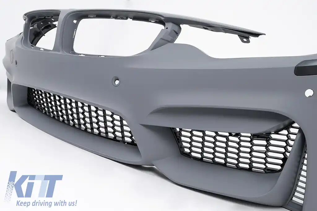 Bara Fata cu Grile Negru Lucios compatibil cu BMW Seria 4 F32 Coupe F33 Cabrio F36 Gran Coupe (2013-2017) M4 Design-image-6074821