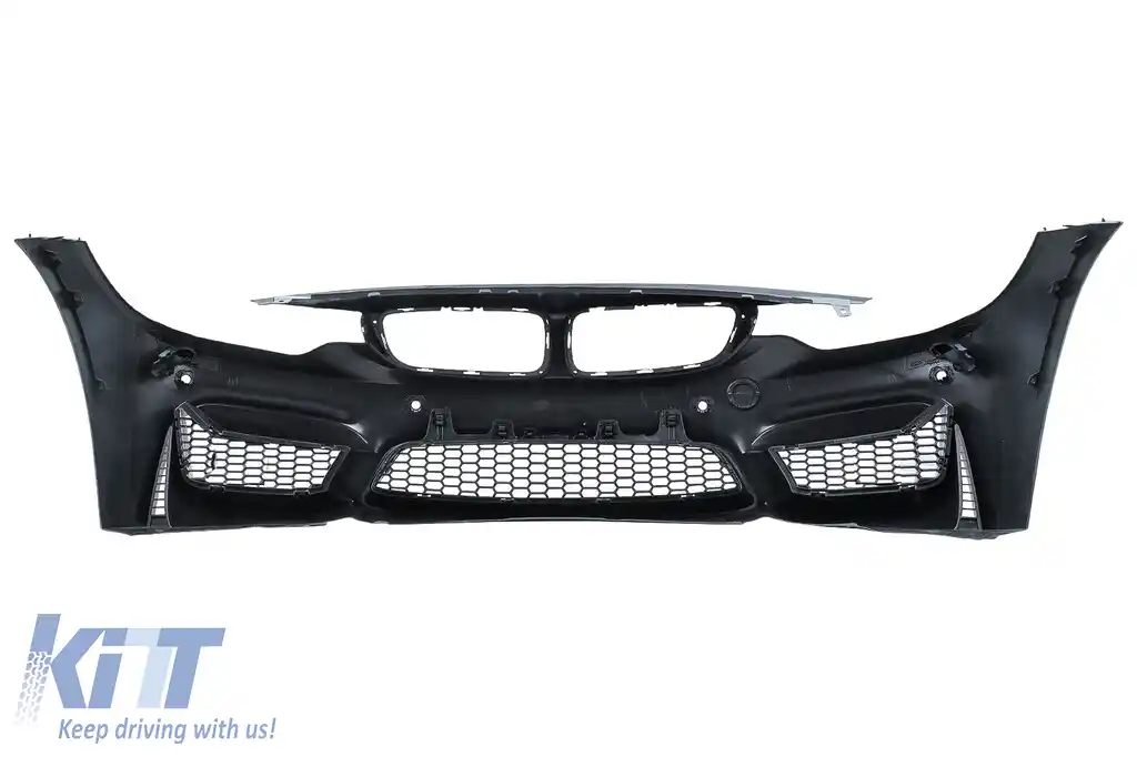 Bara Fata cu Grile Negru Lucios compatibil cu BMW Seria 4 F32 Coupe F33 Cabrio F36 Gran Coupe (2013-2017) M4 Design-image-6074822