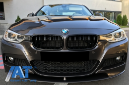 Bara Fata cu Proiectoare Ceata si Prelungire bara fata compatibil cu BMW Seria 3 F30 F31 Sedan Touring (2011-2019) M-Performance Design-image-6064070