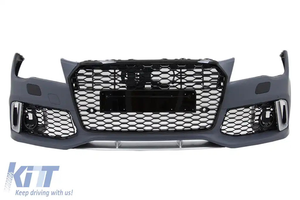 Bara Fata & Difuzor Bara Spate cu Ornamente Evacuare si Stopuri LED compatibil cu Audi A7 4G (2010-2014) RS7 Design-image-6049180