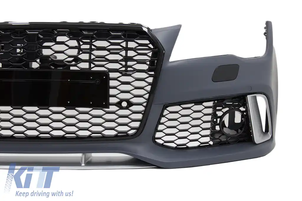 Bara Fata & Difuzor Bara Spate cu Ornamente Evacuare si Stopuri LED compatibil cu Audi A7 4G (2010-2014) RS7 Design-image-6049181