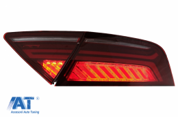 Bara Fata & Difuzor Bara Spate cu Ornamente Evacuare si Stopuri LED compatibil cu Audi A7 4G (2010-2014) RS7 Design-image-6049188
