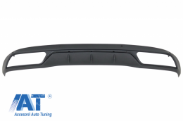 Bara fata & Difuzor cu Ornamente Evacuare Crom compatibil cu Mercedes C-Class W205 S205 (2014-2018) C63 Design pentru Bara Standard-image-6068390