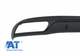 Bara fata & Difuzor cu Ornamente Evacuare Crom compatibil cu Mercedes C-Class W205 S205 (2014-2018) C63 Design pentru Bara Standard-image-6068391