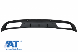 Bara fata & Difuzor cu Ornamente Evacuare Crom compatibil cu Mercedes C-Class W205 S205 (2014-2018) C63 Design pentru Bara Standard-image-6068394