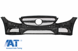 Bara fata & Difuzor cu Ornamente Evacuare Crom compatibil cu Mercedes C-Class W205 S205 (2014-2018) C63 Design pentru Bara Standard-image-6068410