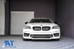 Bara Fata Echipata cu Grile Centrale compatibila cu BMW Seria 5 F10 F11 (2011-2017) M5 G30 Design-image-6082736