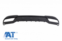 Bara fata si Difuzor Bara Spate compatibil cu Mercedes E-Class W212 S212 (2013-2016) cu Ornamente Evacuare Negre-image-6053518