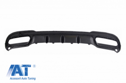 Bara fata si Difuzor Bara Spate compatibil cu Mercedes E-Class W212 S212 (2013-2016) cu Ornamente Evacuare Negre-image-6053520