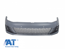 Bara Fata  compatibil cu VW Golf VII 7 2013-2016 GTI Look cu Praguri Laterale si Difuzor Bara Spate-image-6022901