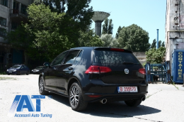 Bara Fata  compatibil cu VW Golf VII Golf 7 2013-2016 GTI Look cu Praguri Laterale si Difuzor Bara Spate-image-6022933