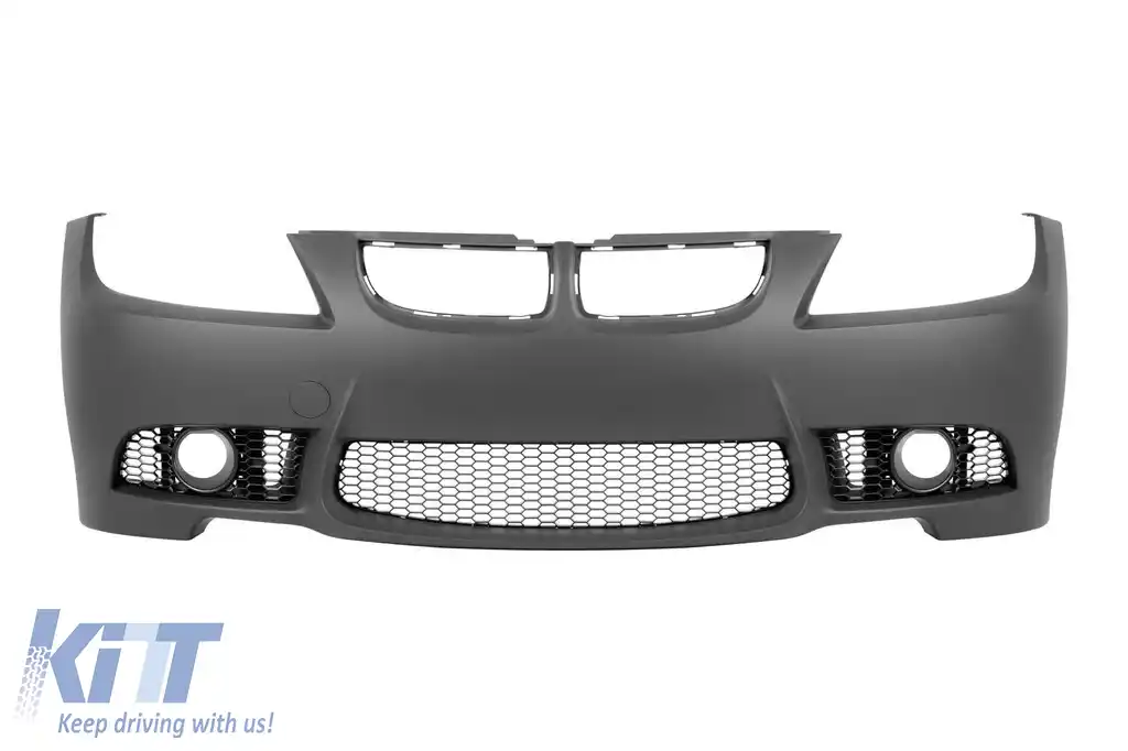 Bara frontală 3M potrivită pentru BMW Seria 3 E90 Sedan, E91 Touring 2005-2008, cu PDC, fără găuri pentru spălarea farurilor