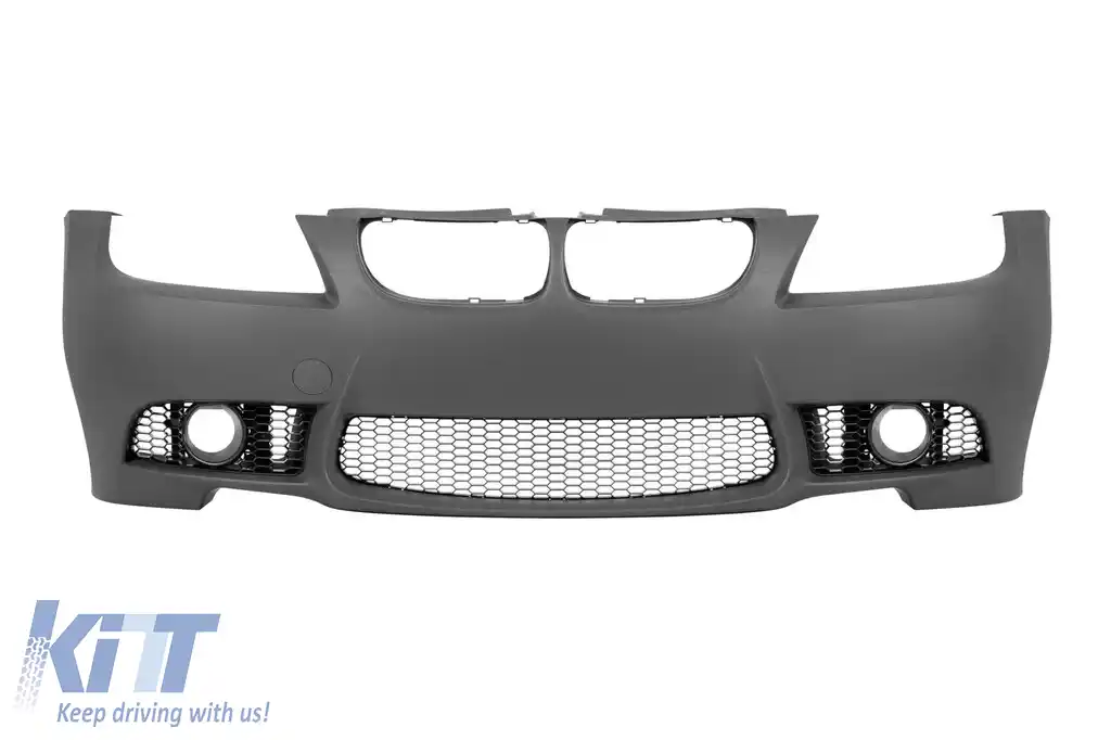 image-59-Bara frontală 3M potrivită pentru BMW Seria 3 E90 Sedan, E91 Touring 2009-2011, cu PDC, fără găuri pentru spălarea farurilor