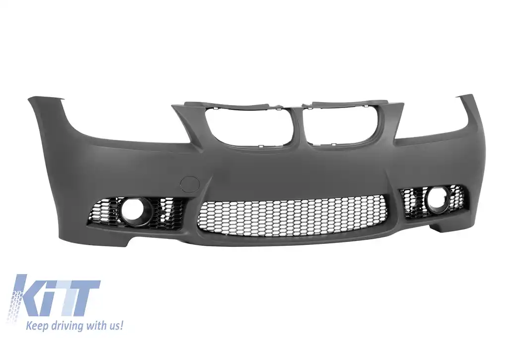 Bara frontală 3M potrivită pentru BMW Seria 3 E90 Sedan, E91 Touring 2009-2011, cu PDC, fără găuri pentru spălarea farurilor-image-6164321