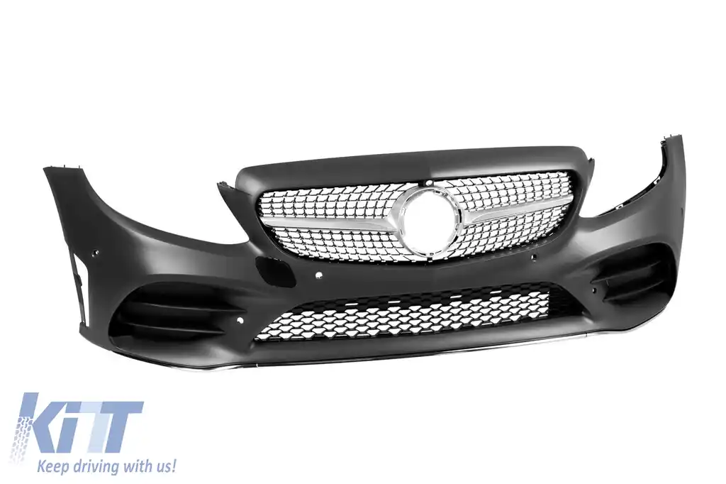 Bara frontală A Design Line potrivită pentru Mercedes C-Class W205 Sedan, S205 Estate 2013-2020-image-6147309