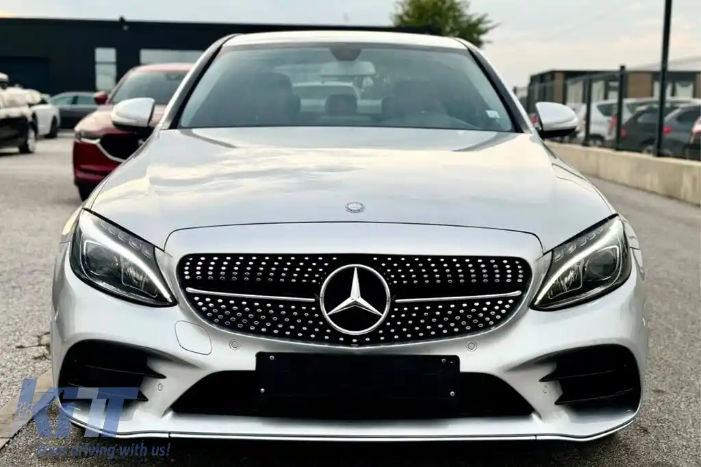 Bara frontală A Design Line potrivită pentru Mercedes C-Class W205 Sedan, S205 Estate 2013-2020-image-6147318