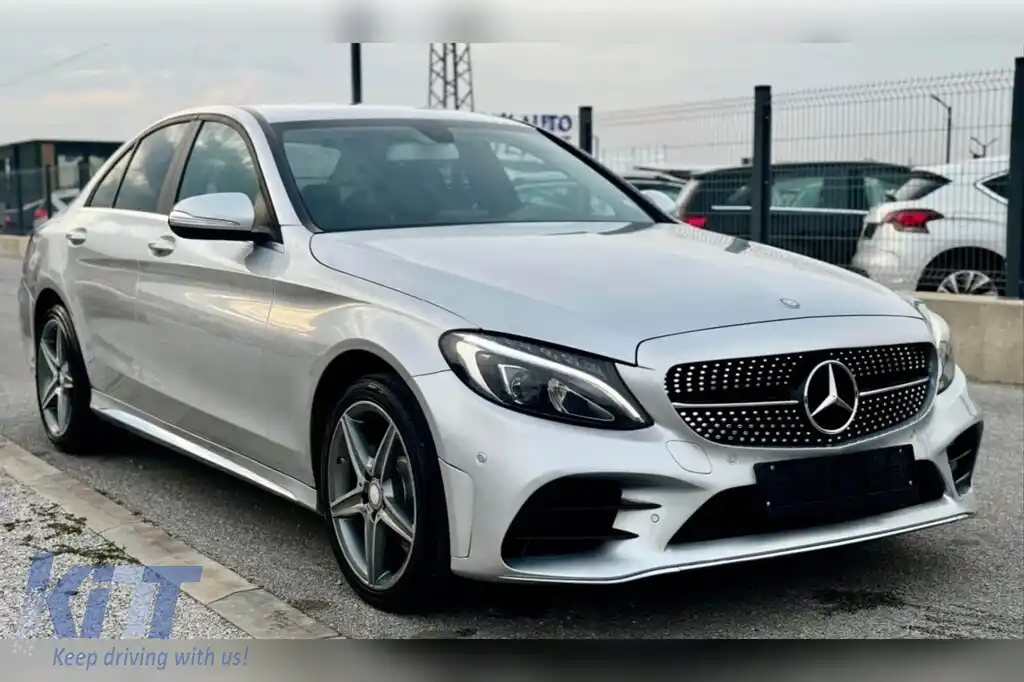 Bara frontală A Design Line potrivită pentru Mercedes C-Class W205 Sedan, S205 Estate 2013-2020-image-6147319