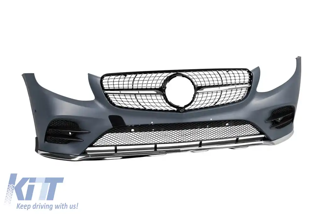 Bara frontală A Design Line potrivită pentru Mercedes GLC SUV X253 2015-2019-image-6147333