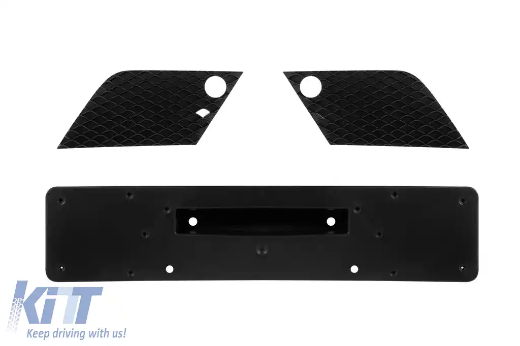 Bara frontală A Design Line potrivită pentru Mercedes ML W166 2011-2015 cu grilaj cu 3 spite cromat/negru-image-6147578